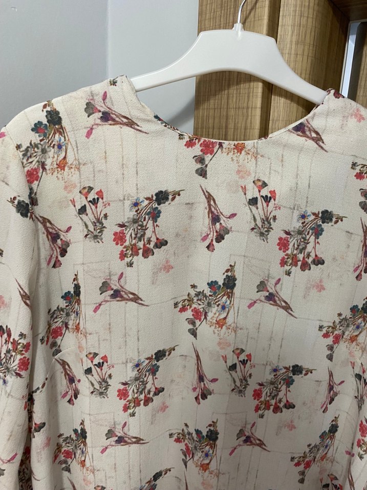 Uzun Bej Bohem Desenli Tunik - Görsel 4