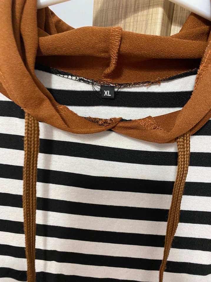 Çizgili Uzun Kollu Kadın Tunik ve Pantolon Takım - Görsel 3