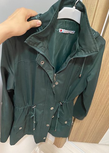 Düğmeli Yeşil Midi Kadın Ceket - Görsel 2
