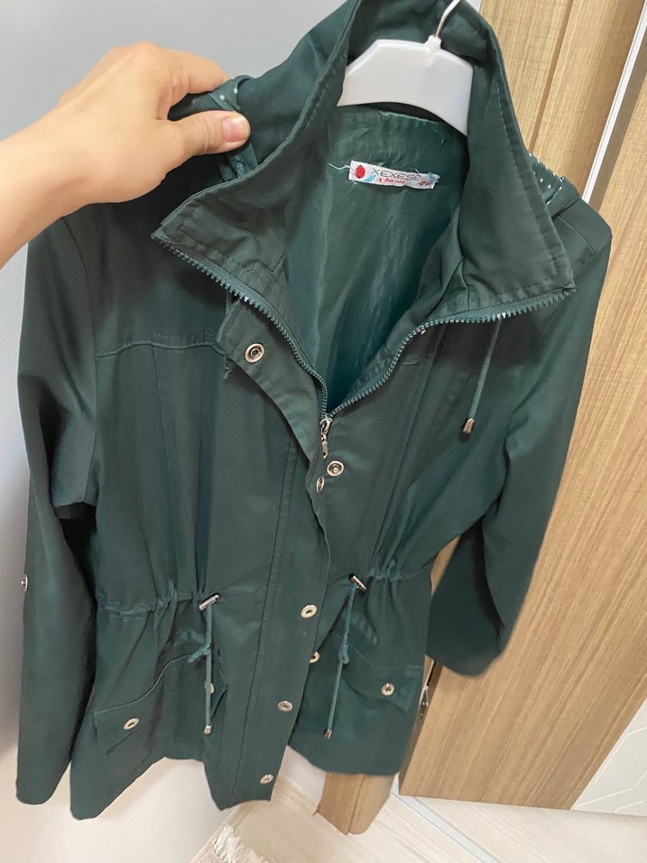 Düğmeli Yeşil Midi Kadın Ceket - Görsel 2