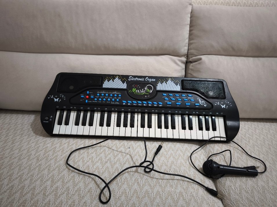 Renkli Tuşlu Siyah Elektronik Org - Görsel 2
