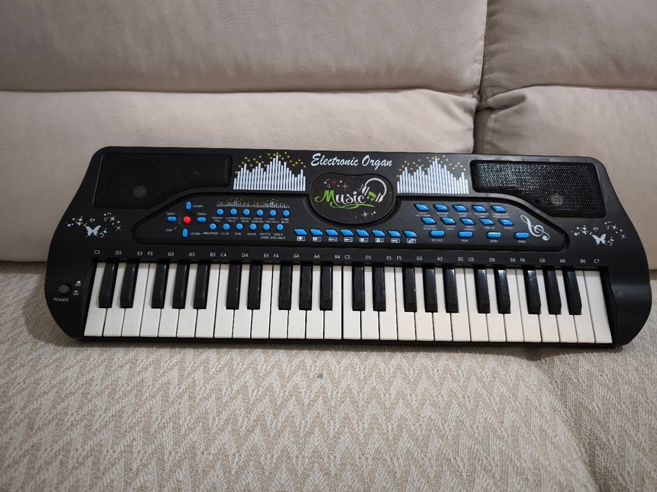Renkli Tuşlu Siyah Elektronik Org - Görsel 3