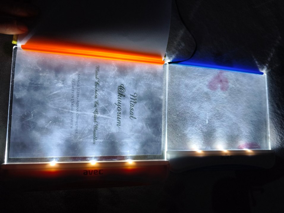 Mavi Avec Işıklı kitap okuma ışığı 2 adet - Görsel 4