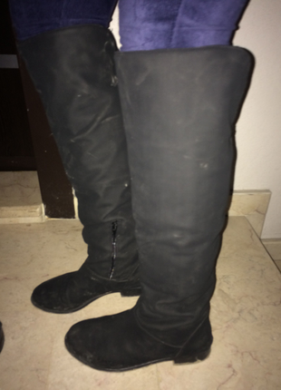 36 Beden Siyah süet çizme