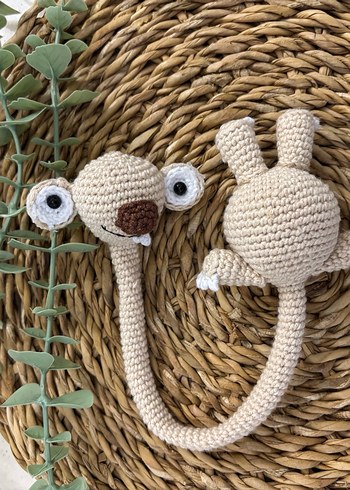 Bej ve Gri Örgü Peluş Oyuncak - Görsel 3