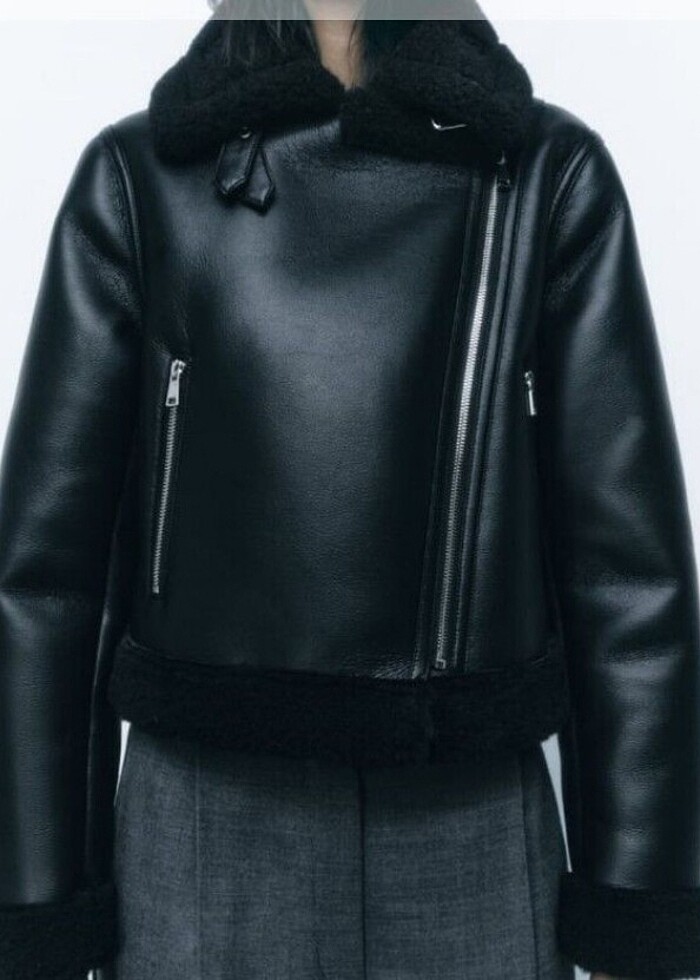 Biker mont biker ceket biker kaban - Görsel 2