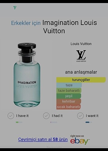 Louis Vuitton Louis Vuitton İmagination parfüm 