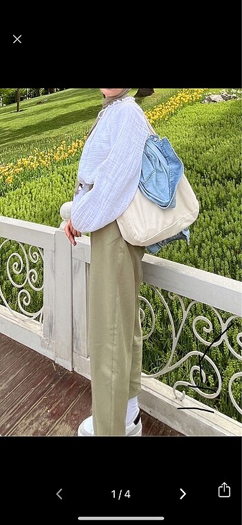 H&M Hm Bluz ve keten addax pantolon