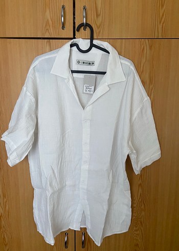 l/xl Beden siyah Renk Siyah Düğmeli Keten Erkek Gömlek