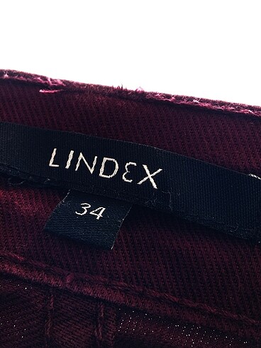 34 Beden bordo Renk Lindex Jean / Kot %70 İndirimli.