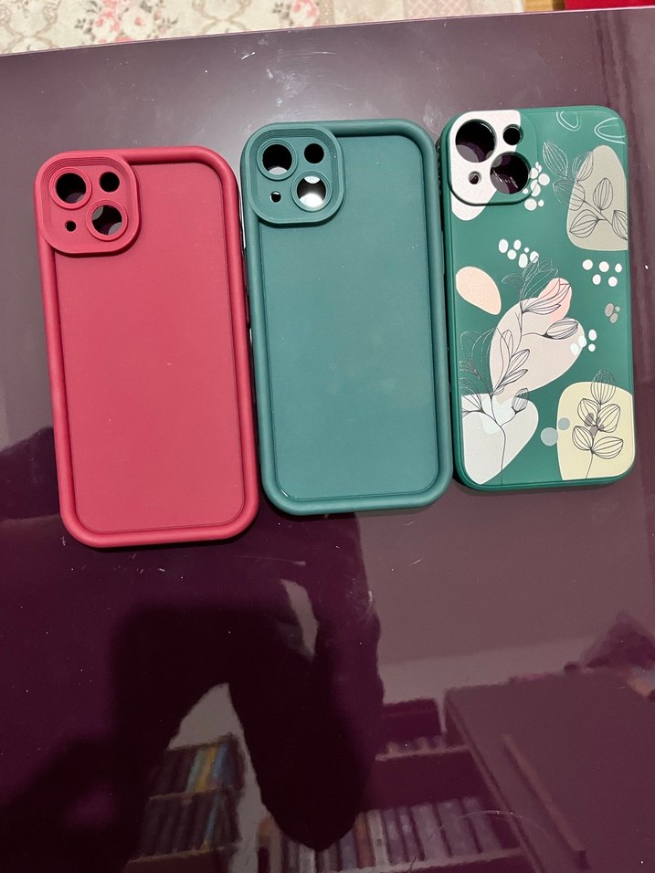 Kırmızı mavi ve çiçekli, yeşil çizgili ve koyunlu kılıf - Görsel 3