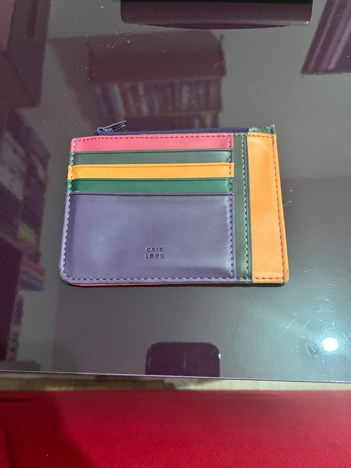 Çok Renkli Deri Kadın Cüzdanı Fermuarlı - Görsel 2