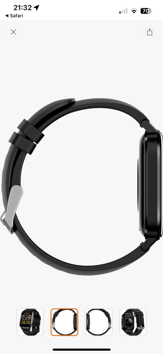 Siyah Akıllı Saat, Dijital Ekranlı - Görsel 2