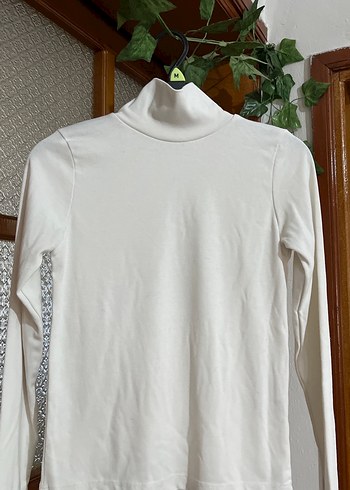 Beyaz Balıkçı Yaka Pamuklu Kadın Kazak - Görsel 2