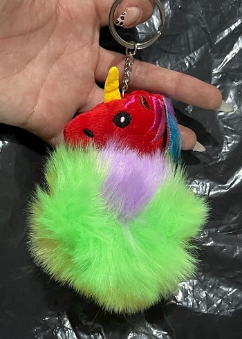 Renkli Püsküllü Kadın Anahtarlık - Görsel 3