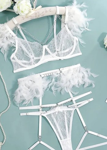 universal Beden turkuaz Renk Turkuaz ve Pastel Renkli Mini Avant-Garde Sütyen Takımı