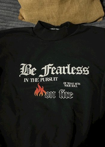 Siyah Baskılı Uzun Kollu Kadın Sweatshirt