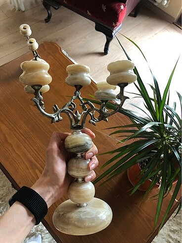 Vintage mermer şamdan SATILDI