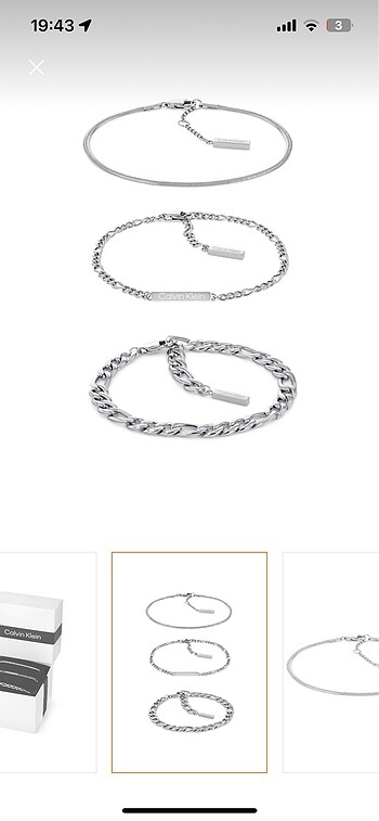  Beden gri Renk Calvin klein bileklik