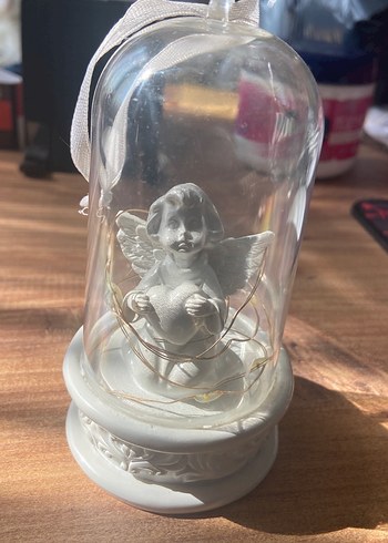 Beyaz Melek Figürlü Dekoratif Süs - Görsel 3