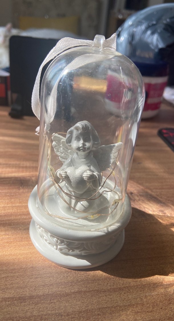 Beyaz Melek Figürlü Dekoratif Süs - Görsel 3