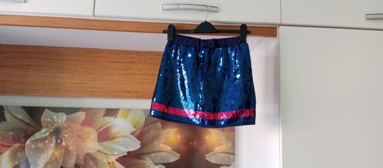 Payetli Penye  Mini  Etek - Görsel 3