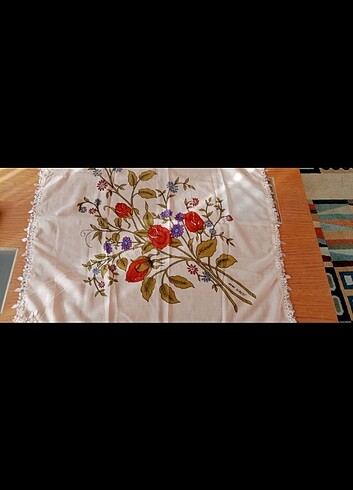 VİNTAGE 3 adet oyalı sıfır  pamuklu yazma - Görsel 4