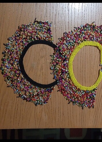 El yapımı boncuk kolye - Görsel 2