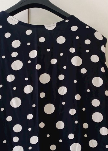 Lacivert Puantiyeli  Hamile Tunik Elbise - Görsel 7