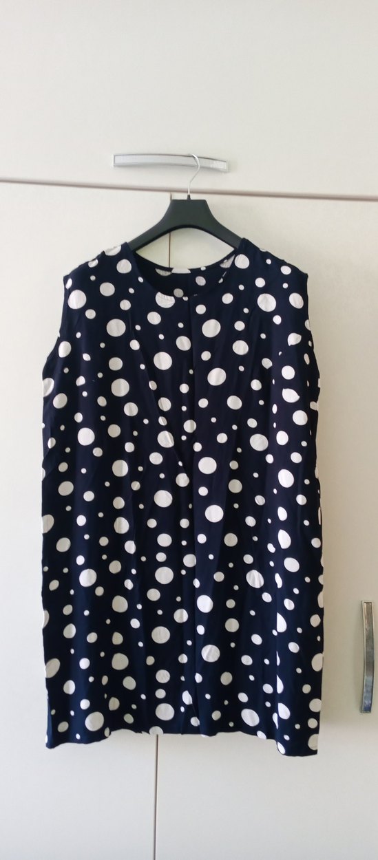 Lacivert Puantiyeli  Hamile Tunik Elbise - Görsel 2