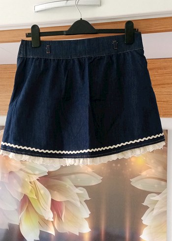 Vitrin Marka Lacivert Mini Kot Etek - Görsel 4