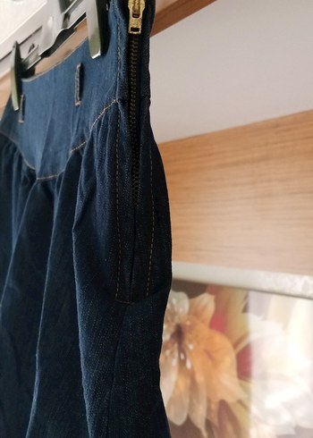 Vitrin Marka Lacivert Mini Kot Etek - Görsel 6