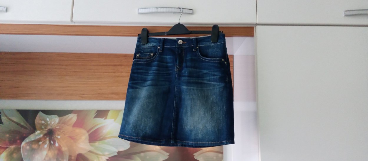 Mavi Marka Koyu Lacivert  Mini  Kot Etek - Görsel 3