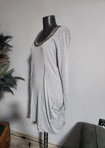 LC Waikiki Zincir Detaylı Gri Tunik