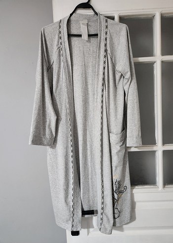 Gri Uzun sabahlik - Görsel 6