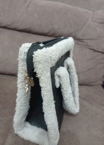 Peluş tüylü çanta - Görsel 3