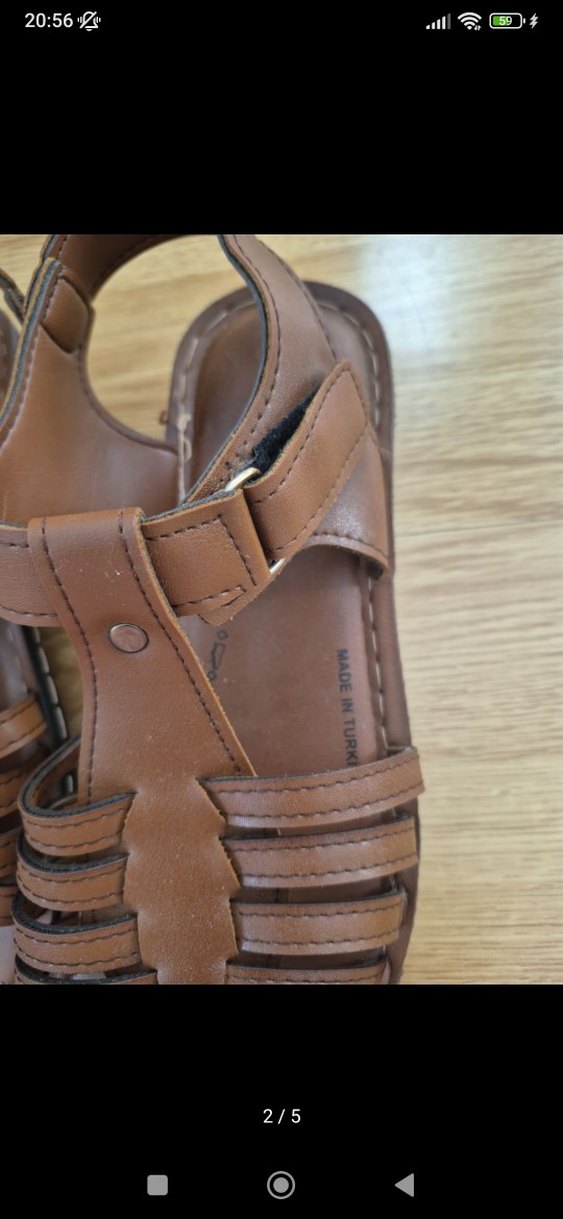 Kahverengi Kadın Sandalet - Görsel 2