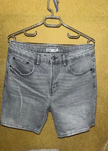 Zara Acik Gri Denim Sort