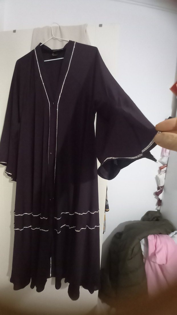 Siyah Uzun ve Bol Kesim Hemşirelik Sabahlığı - Görsel 4