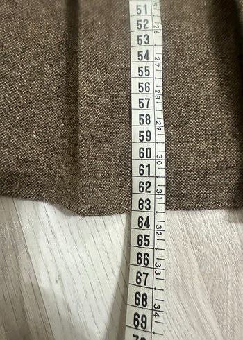 Kahverengi Vintage Yün Pilili Midi Etek - Görsel 4