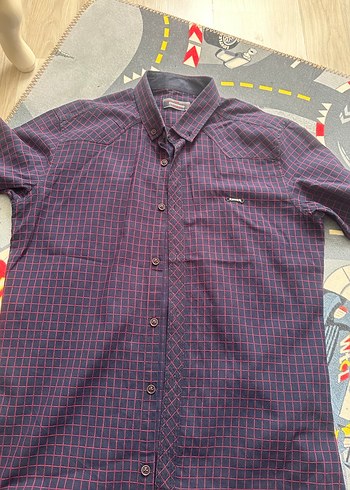 Mor Erkek Uzun Kollu Düğmeli Gömlek - Görsel 3