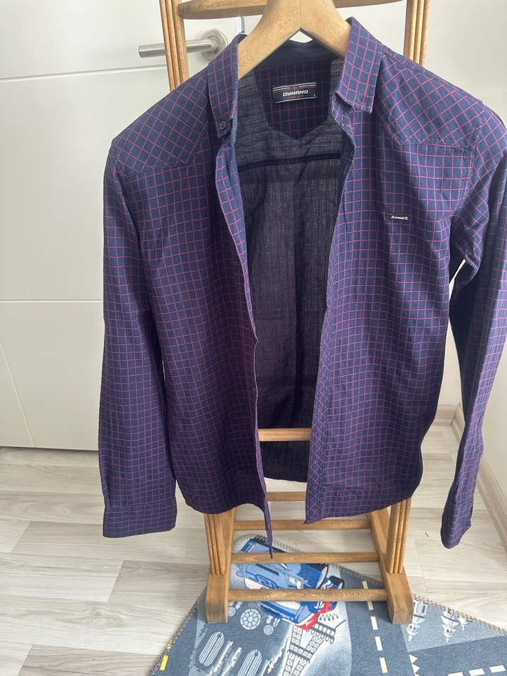 Mor Erkek Uzun Kollu Düğmeli Gömlek - Görsel 2