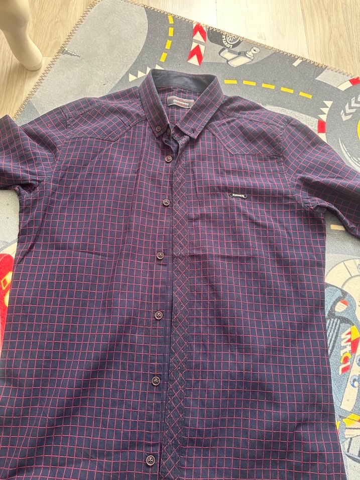 Mor Erkek Uzun Kollu Düğmeli Gömlek - Görsel 3