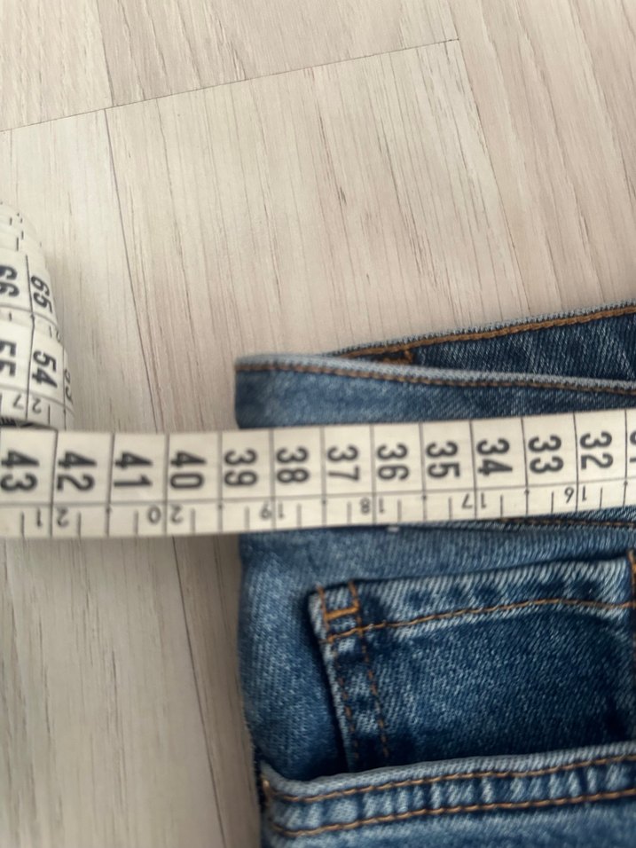 Kadın Mavi Normal Boy Denim Jean - Görsel 4