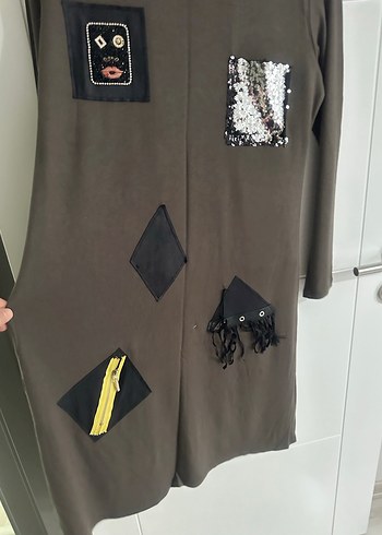 Haki uzun tunik - Görsel 3
