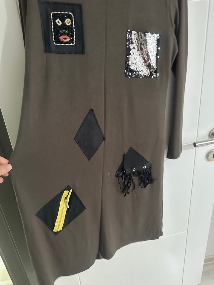 Haki uzun tunik - Görsel 3