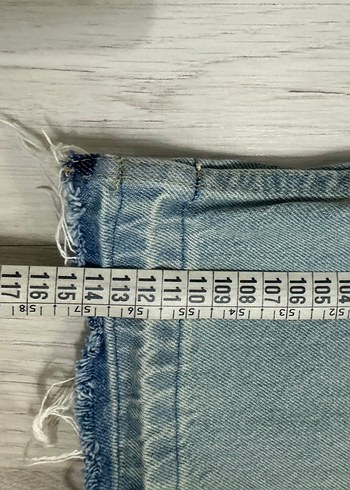 Mavi Midi Boy Kadın Denim Pantolon - Görsel 3