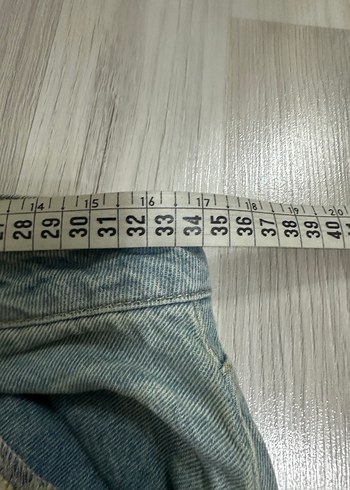 Mavi Midi Boy Kadın Denim Pantolon - Görsel 4