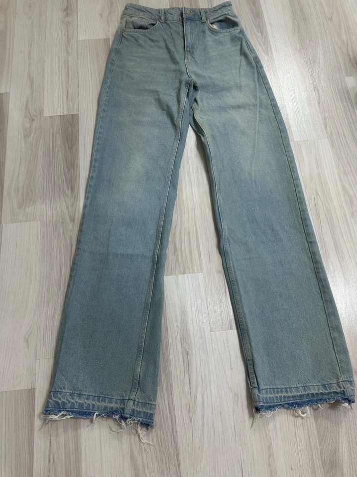 Mavi Midi Boy Kadın Denim Pantolon - Görsel 2