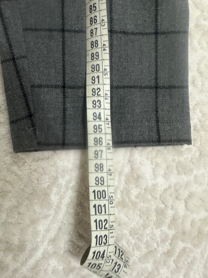 Gri Ekoseli erkek Kumaş Pantolon - Görsel 3